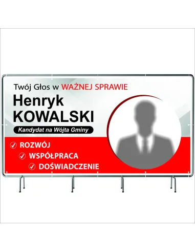 Baner 200x100cm Wyborczy Banery Wyborcze sztuk Gotowy