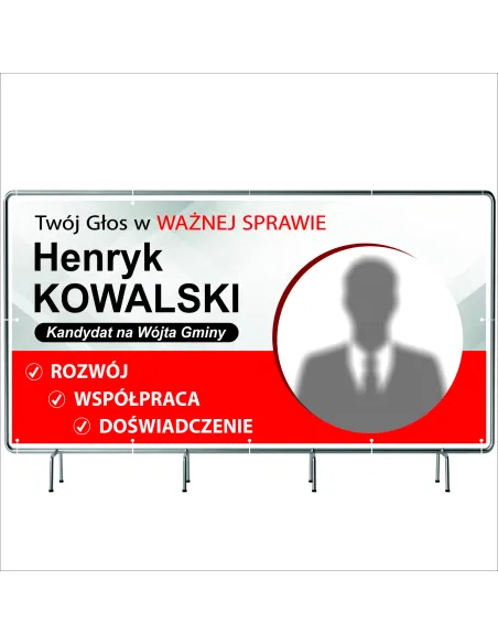 Baner 200x100cm Wyborczy Banery Wyborcze sztuk Gotowy