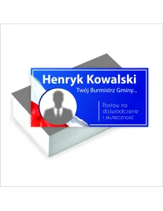 Wizytówki Wyborcze Projekt 100 sztuk Wybory Burmistrza
