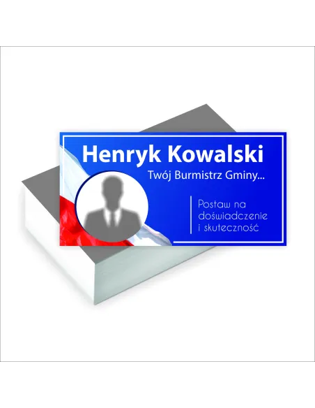 Wizytówki Wyborcze Projekt 100 sztuk Wybory Burmistrza