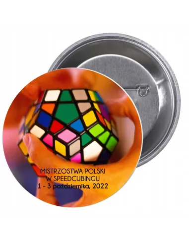 Przypinki Buttony Turniej Mistrzostwa Polski Speedcubingu