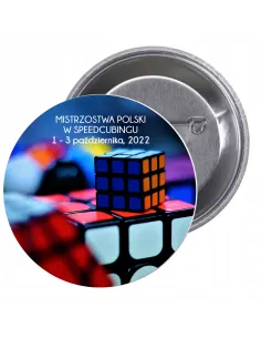 Przypinki Buttony – Mistrzostwa Polski Speedcubingu Znaczki