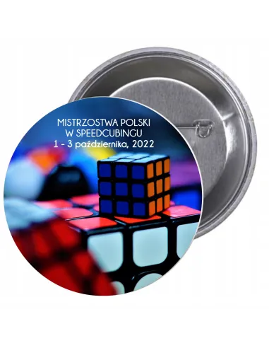 Przypinki Buttony – Mistrzostwa Polski Speedcubingu Znaczki