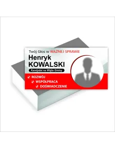 Wizytówki Wyborcze 1000 sztuk Kandydat na Wójta Gminy