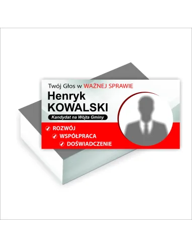 Wizytówki Wyborcze 1000 sztuk Kandydat na Wójta Gminy