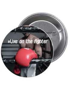 Przypinki Buttony Sport Live The Fighter Znaczki Badziki