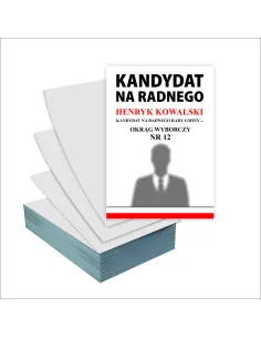 Ulotki A6 Wyborcze 1000 szt Wybory Kandydat Rady Gminy
