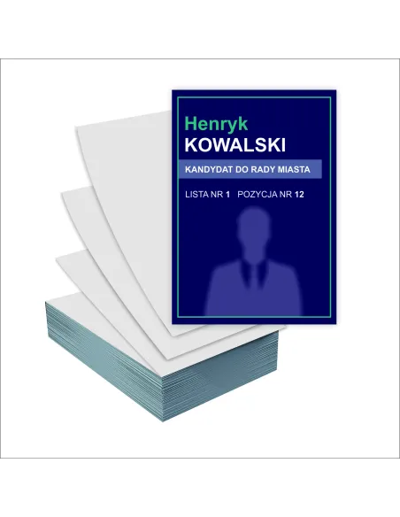 Ulotki A6 Wyborcze 1000 szt Wybory Kandydat Rady Miasta