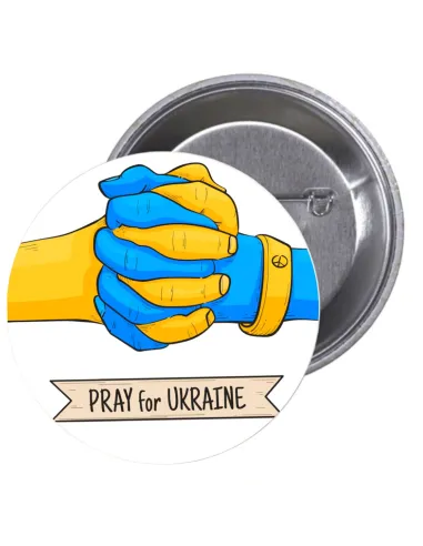 Przypinki Buttony Solidarność Ukrainą Pray For Ukraine