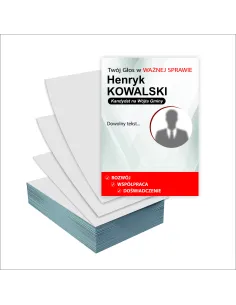 Ulotki A5 Wyborcze 1000 szt Wybory Wójta Gminy + Gotowy