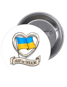 Przypinki Buttony Solidarność z Ukrainą – Pray For Ukraine