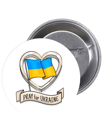 Przypinki Buttony Solidarność z Ukrainą – Pray For Ukraine
