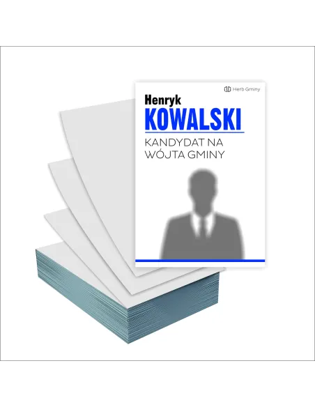 Ulotki A5 Wyborcze Projekt 1000 szt Wybory Kandydat Wójta