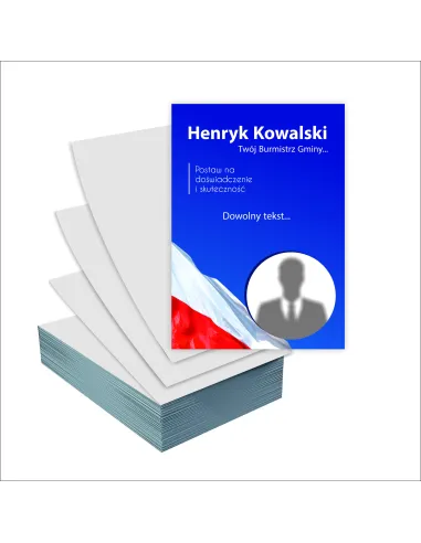 Ulotki A4 Wyborcze 100 szt Wybory na Burmistrza Gminy +