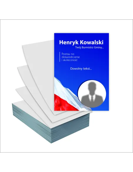 Ulotki A4 Wyborcze 100 szt Wybory na Burmistrza Gminy +