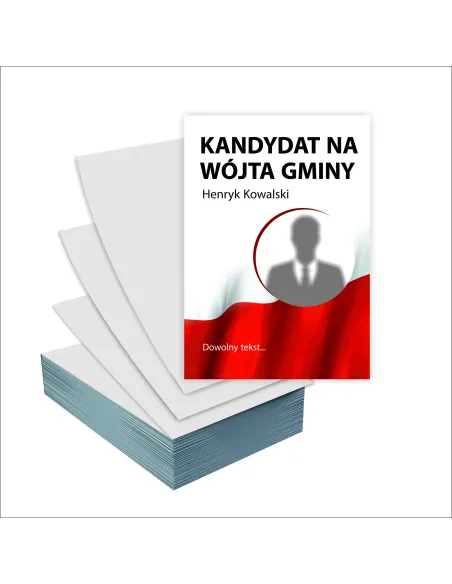 Ulotki A4 Wyborcze 1000 szt Wybory Kandydat Wójta Gminy