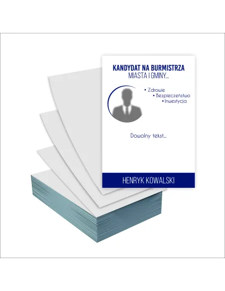 Ulotki A4 Wyborcze 5000 szt Wybory na Burmistrza Gminy