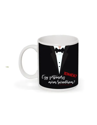 Kubek Prośba Świadkowanie Nadrukiem Imię Czy Zostaniesz