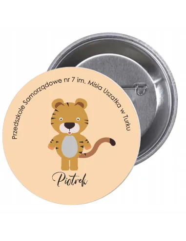 Przypinki Buttony Przedszkole – Piotrek Znaczki Badziki