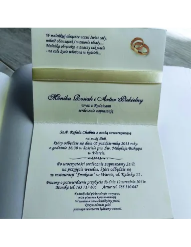 Eleganckie Personalizowane Zaproszenie Ślubne na Wesele