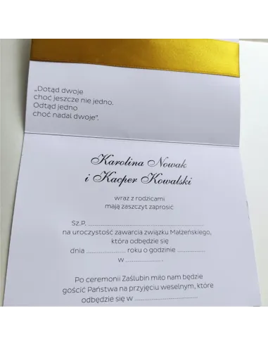 Eleganckie Personalizowane Zaproszenie Ślubne – Wesele