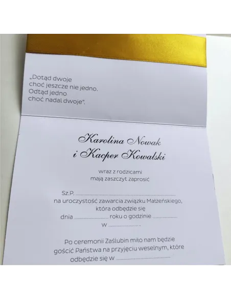 Eleganckie Personalizowane Zaproszenie Ślubne – Wesele