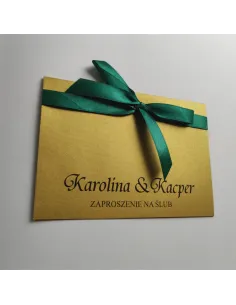 Personalizowane Zaproszenie Glamour Ślub Wesele Ręcznie