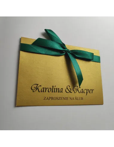 Personalizowane Zaproszenie Glamour Ślub Wesele Ręcznie