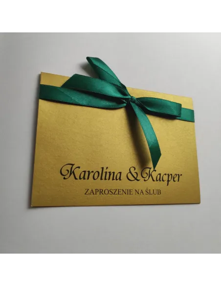 Personalizowane Zaproszenie Glamour Ślub Wesele Ręcznie
