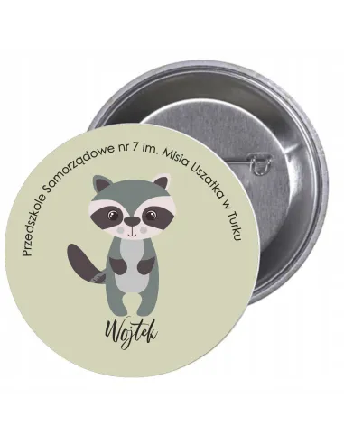 Przypinki Buttony Przedszkole – Wojtek Znaczki Badziki