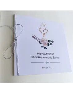 Personalizowane Komunijne Zaproszenie Pierwszą Komunię