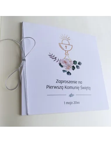 Personalizowane Komunijne Zaproszenie Pierwszą Komunię