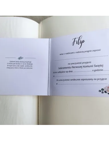 Personalizowane Komunijne Zaproszenie Pierwszą Komunię