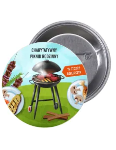 Przypinki Buttony Charytatywny Piknik Rodzinny Znaczki