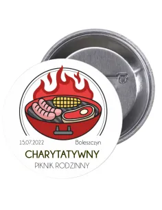 Przypinki Buttony Charytatywny Piknik Personalizowany