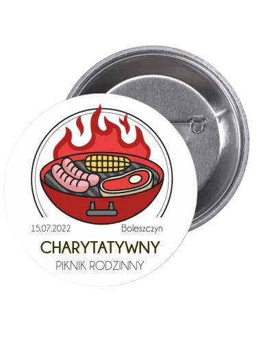 Przypinki Buttony Charytatywny Piknik Personalizowany