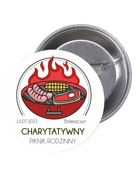 Przypinki Buttony Charytatywny Piknik Personalizowany