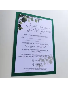 Personalizowane Jednostronne Zaproszenie Ślubne – Wesele