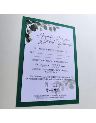 Personalizowane Jednostronne Zaproszenie Ślubne – Wesele
