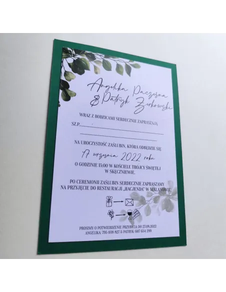 Personalizowane Jednostronne Zaproszenie Ślubne – Wesele
