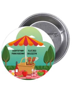 Przypinki Buttony Charytatywny Piknik Rodzinny z Projektem