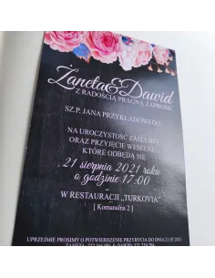 Personalizowane Jednostronne Zaproszenie Ślubne na Ślub