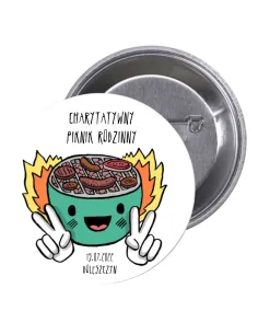 Przypinki Buttony Charytatywny Piknik Gotowy Projekt