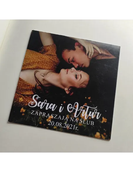 Personalizowane Zaproszenie na Ślub Wesele Waszym Zdjęciem