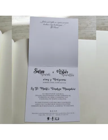 Personalizowane Zaproszenie na Ślub Wesele Waszym Zdjęciem