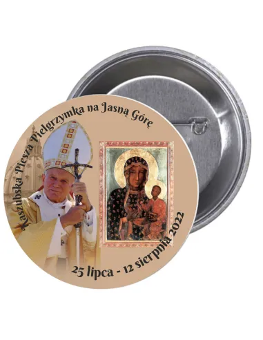 Przypinki Buttony Pielgrzymka Kaszubska Piesza Jasną