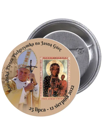 Przypinki Buttony Pielgrzymka Kaszubska Piesza Jasną