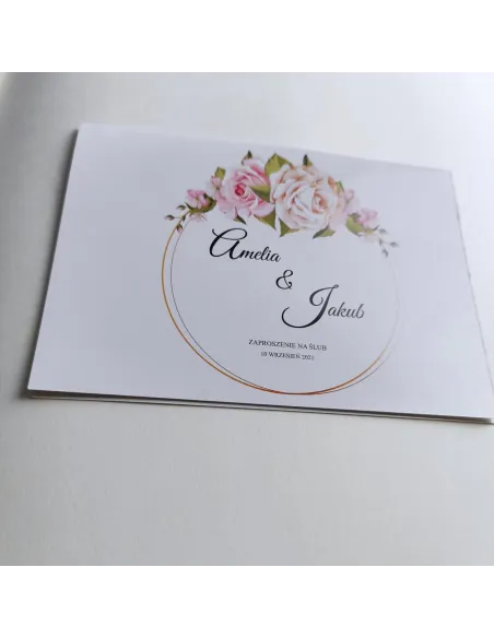 Personalizowane Zaproszenie na Ślub Wesele Wianki Kwiaty