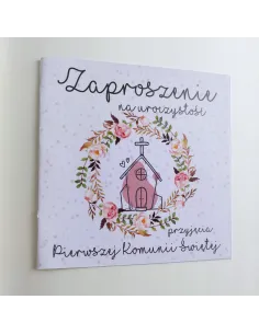 Personalizowane Komunijne Zaproszenie Personalizowany