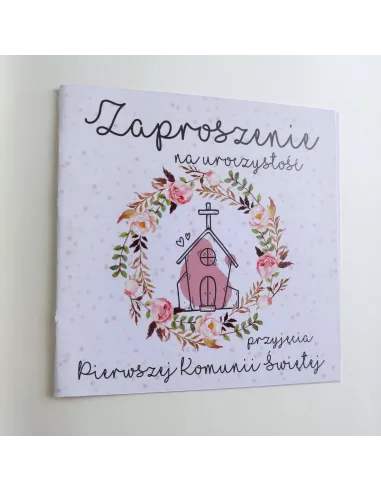 Personalizowane Komunijne Zaproszenie Personalizowany